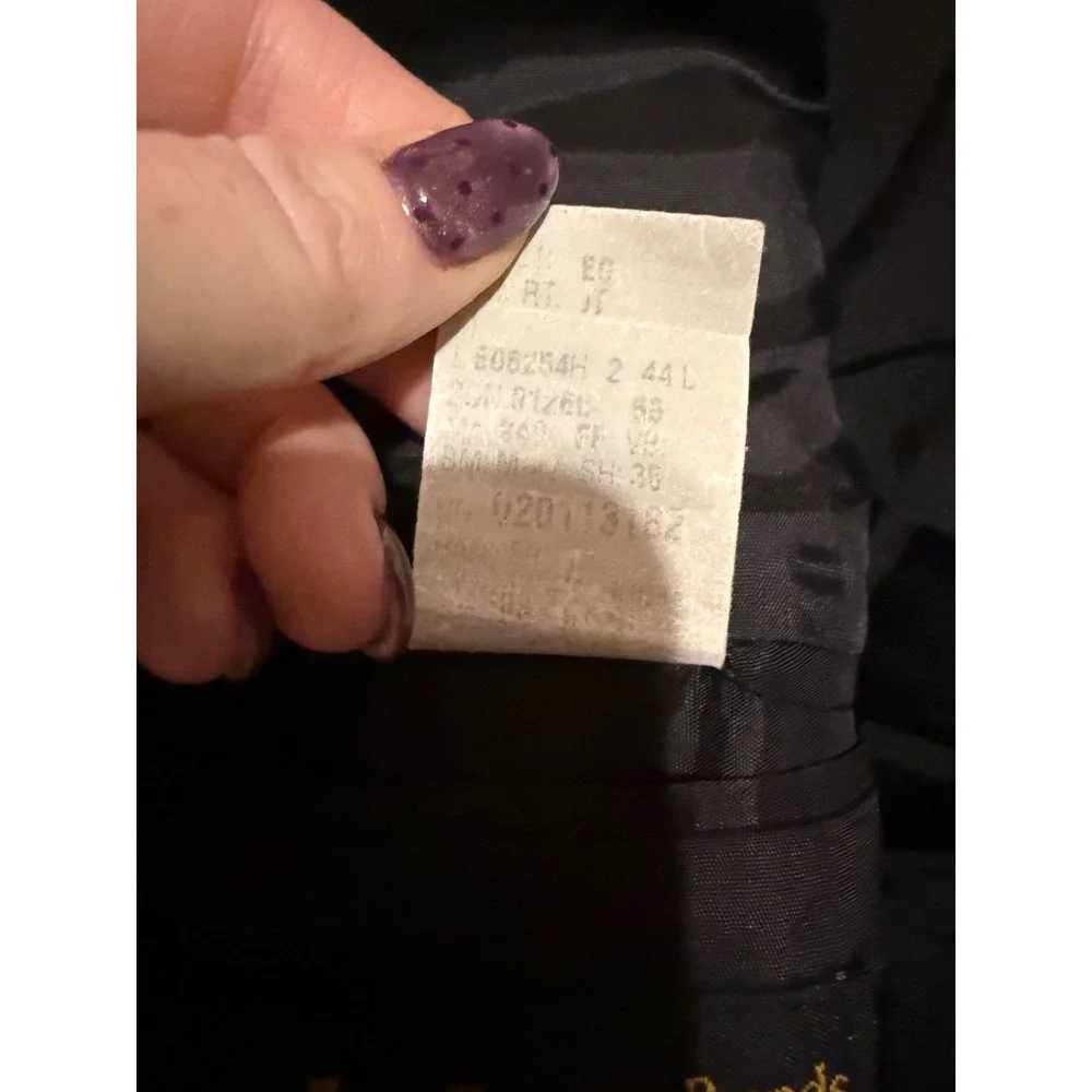 Chaps Ralph Lauren Mens Blazer Sport Coat Gray Pinstripe 2 Button 44L
